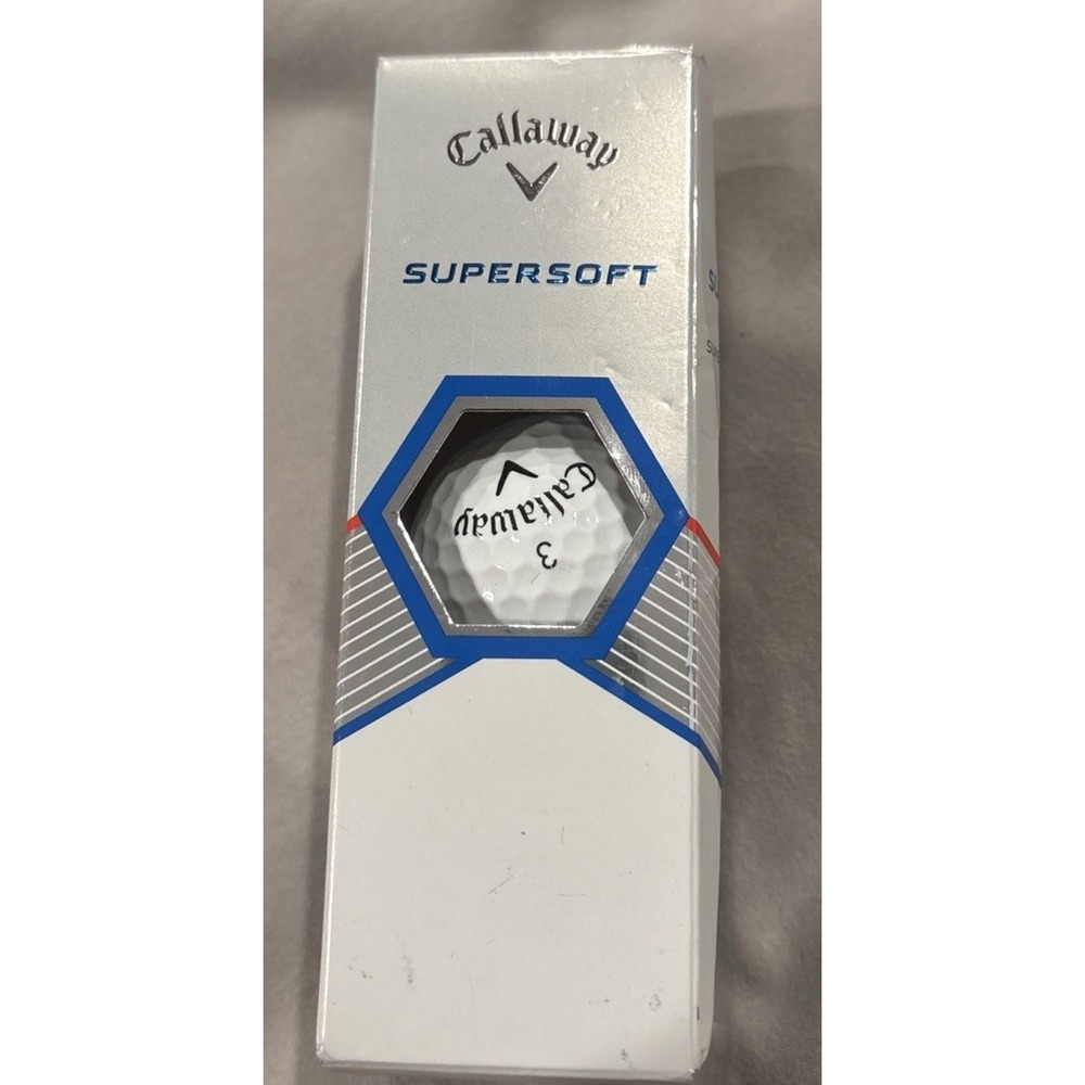 Callaway Supersoft Golf Balls White 3-Pack 1 Sleeve NEW